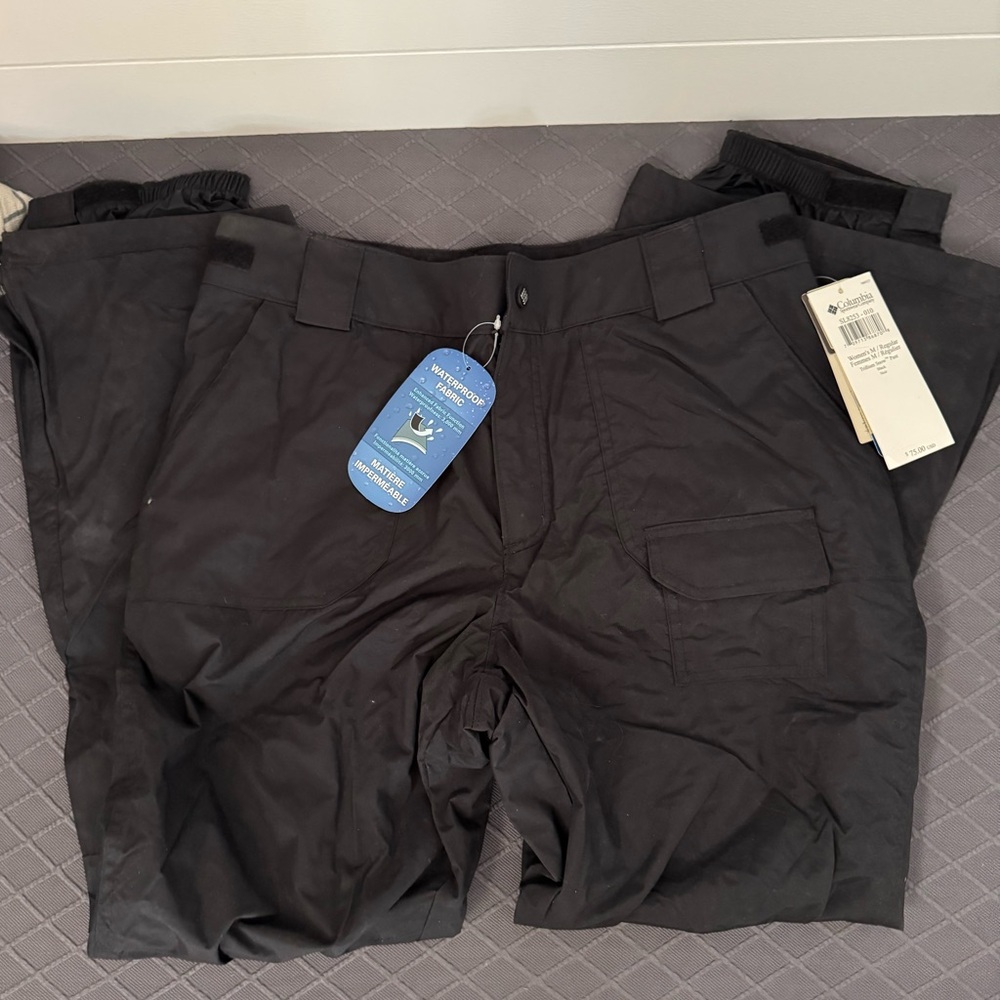 Columbia Women's Black Waterproof Pants, Women’s M